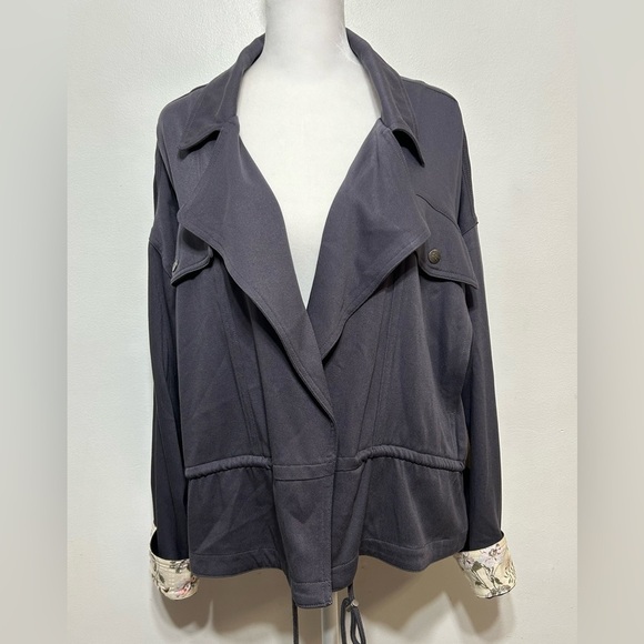 New! FRYE Stone Grey Utility Style Jacket Womens Size XL - Picture 1 of 14